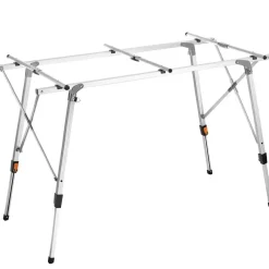 Kamperen En Outdoor-tectake Aluminium klaptafel Bastiaan in hoogte verstelbaar , Zilver