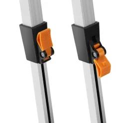 Kamperen En Outdoor-tectake Aluminium klaptafel Bastiaan in hoogte verstelbaar , Zilver