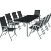 tectake Aluminium tuinset 8+1 - Zilver