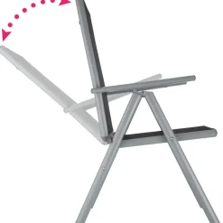 tectake Aluminium tuinset 4+1 - Zilver