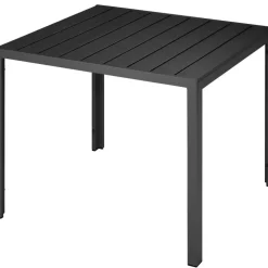 Tuintafels-tectake Aluminium tuintafel Maren met in hoogte verstelbare poten 90x90x74,5cm