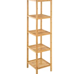 tectake Bambus rek 5 etages 33x33x141cm, Bruin