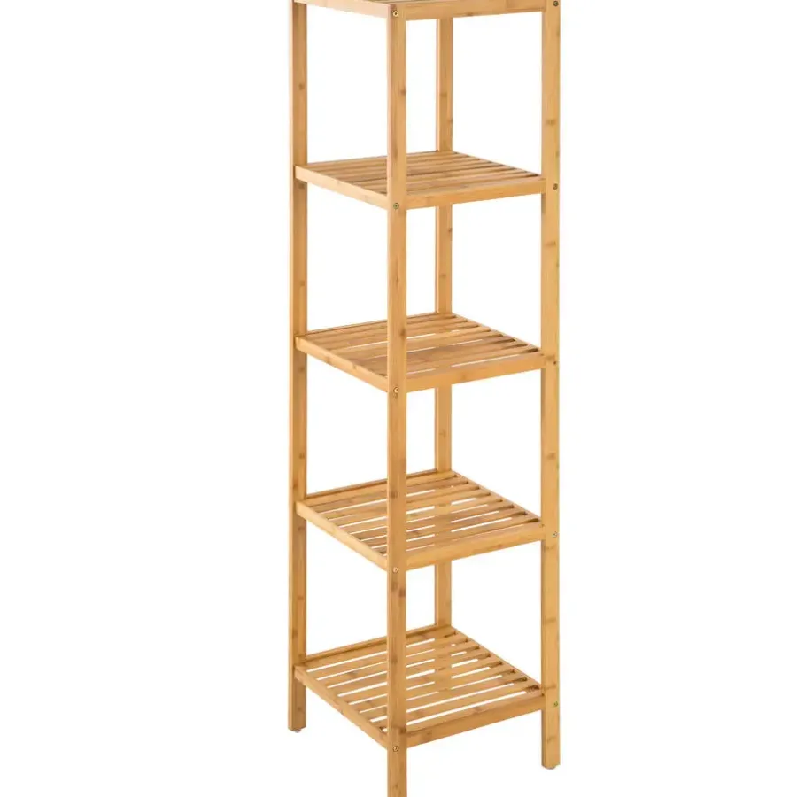 tectake Bambus rek 5 etages 33x33x141cm, Bruin