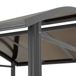 Terrasoverkappingen-tectake Barbecue-overkapping Asado 2,4x1,5x2,34m, Grijs