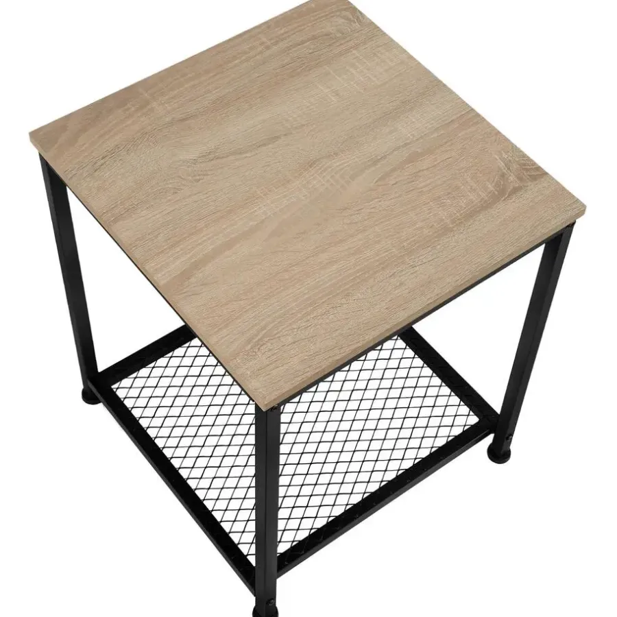 Bijzettafels-tectake Bijzettafel Derby 45,5x45,5x55,5cm