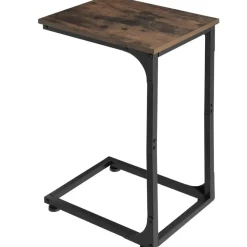 tectake Bijzettafel Erie 40x30x63cm, Industrieel Hout Donker, Rustiek