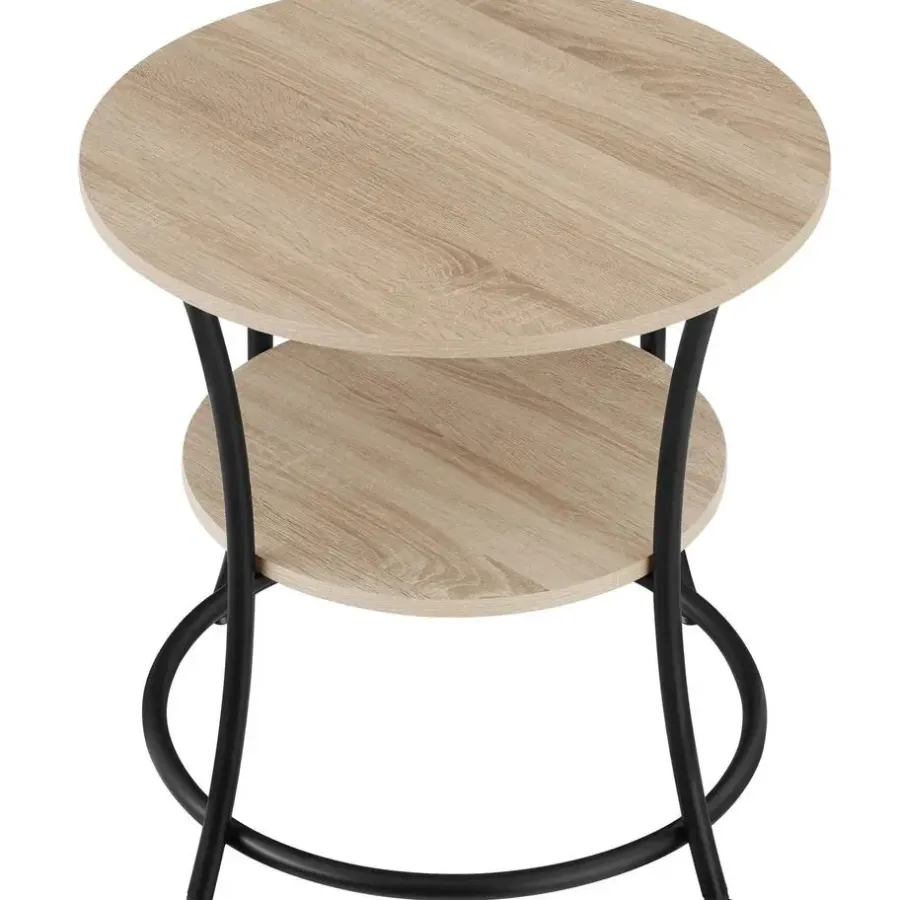 tectake Bijzettafel Saint Louis, Industrieel Licht Hout, Eiken Sonoma