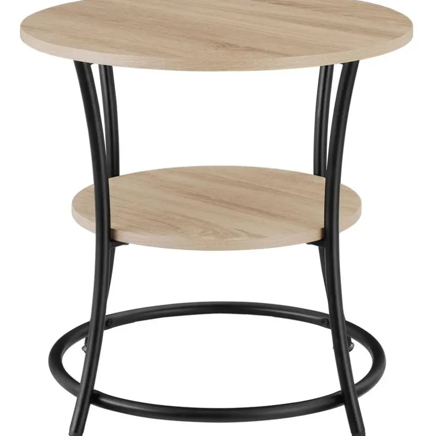 tectake Bijzettafel Saint Louis, Industrieel Licht Hout, Eiken Sonoma