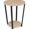 Bijzettafels-tectake Bijzettafel Swindon 50x62,5cm, Industrieel Licht Hout, Eiken Sonoma