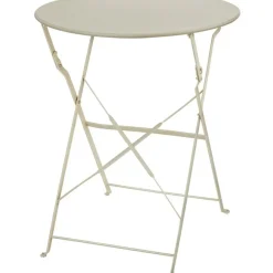 tectake Bistrotafel set Frieda, inklapbaar voor 2 personen, Crème