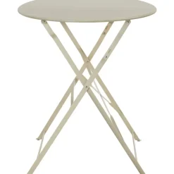 tectake Bistrotafel set Frieda, inklapbaar voor 2 personen, Crème