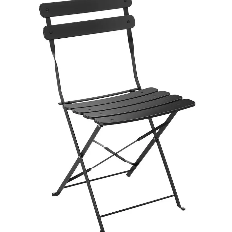 Bistro- & Balkonsets-tectake Bistrotafel set Frieda, inklapbaar voor 2 personen, Zwart