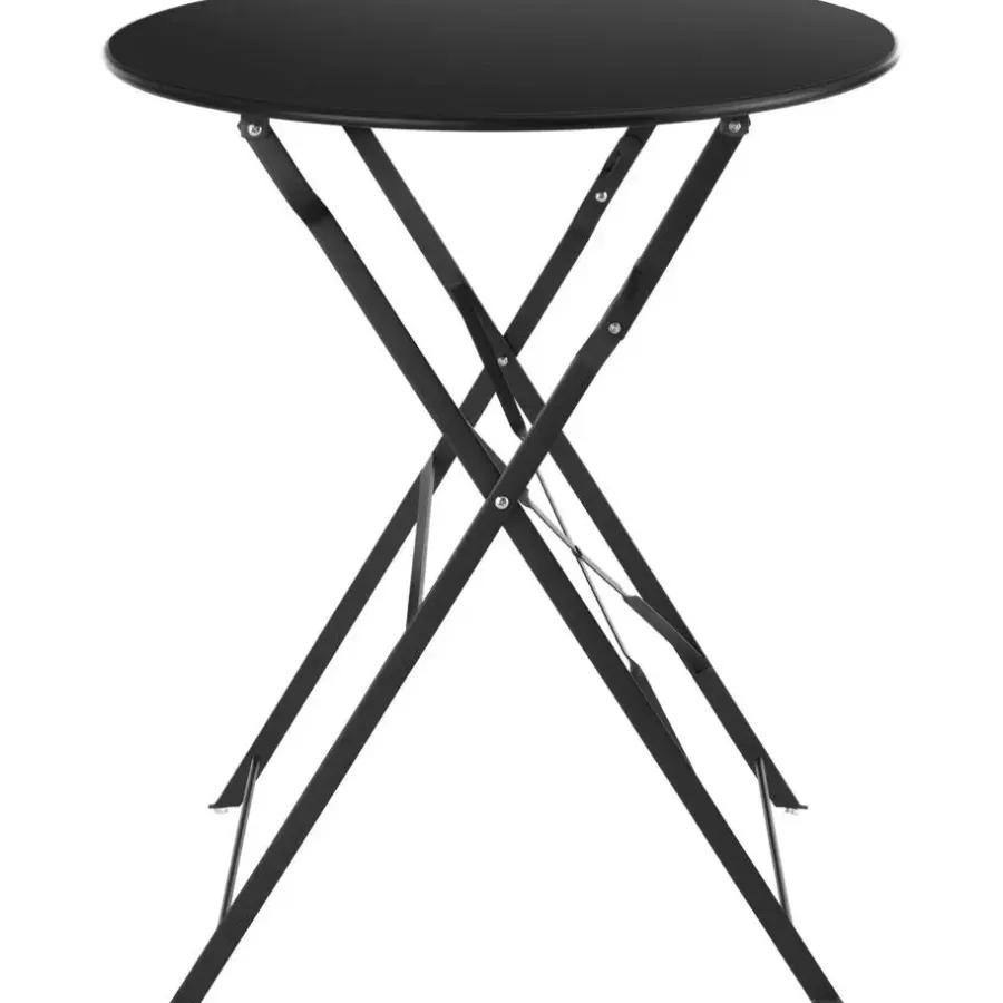 Bistro- & Balkonsets-tectake Bistrotafel set Frieda, inklapbaar voor 2 personen, Zwart