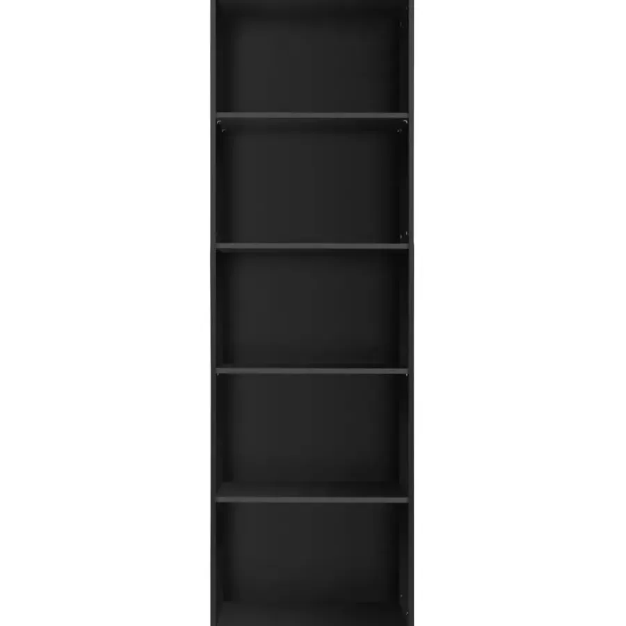 tectake Boekenrek Lexi 5 vakken 60x30x190cm, Zwart