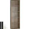 Boekenkasten|Boekenkasten-tectake Boekenrek Lexi 5 vakken 60x30x190cm, Licht Hout, Eiken Sonoma
