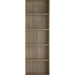 Boekenkasten|Boekenkasten-tectake Boekenrek Lexi 5 vakken 60x30x190cm, Licht Hout, Eiken Sonoma
