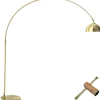 Staande Lampen-tectake Booglamp Arcus, staal, retro-stijl, 60W, Goud