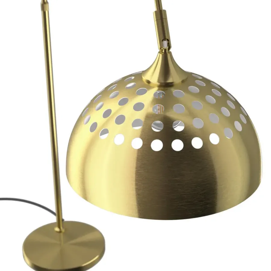 Staande Lampen-tectake Booglamp Arcus, staal, retro-stijl, 60W, Goud
