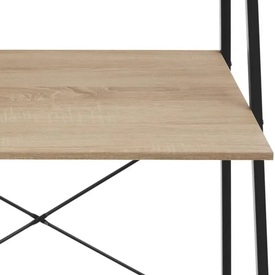 tectake Bureau Exeter 85,5x46,5x140cm, Industrieel Licht Hout, Eiken Sonoma