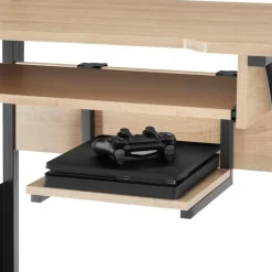tectake Bureau Fife 80x65,5x130,5cm, Industrieel Licht Hout, Eiken Sonoma