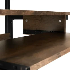 Bureaus-tectake Bureau Fife 80x65,5x130,5cm, Industrieel Hout Donker, Rustiek