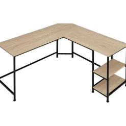 Bureaus-tectake Bureau Hamilton 138x138x75,5cm, Industrieel Licht Hout, Eiken Sonoma