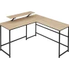 Bureaus-tectake Bureau Melrose 140x130x76,5cm, Industrieel Licht Hout, Eiken Sonoma