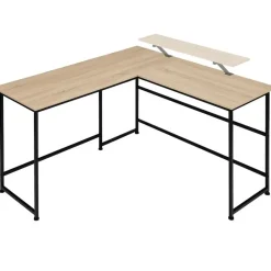 Bureaus-tectake Bureau Melrose 140x130x76,5cm, Industrieel Licht Hout, Eiken Sonoma