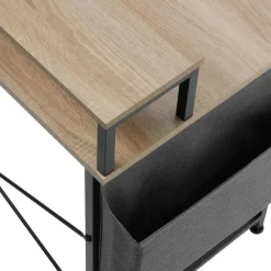 Bureaus-tectake Bureau met plank en organizer, Industrieel Licht Hout, Eiken Sonoma