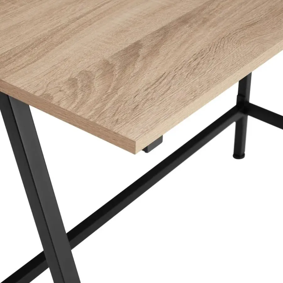 Bureaus-tectake Bureau Newton 100x50x77cm, Industrieel Licht Hout, Eiken Sonoma