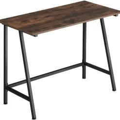 Bureaus-tectake Bureau Newton 100x50x77cm, Industrieel Hout Donker, Rustiek
