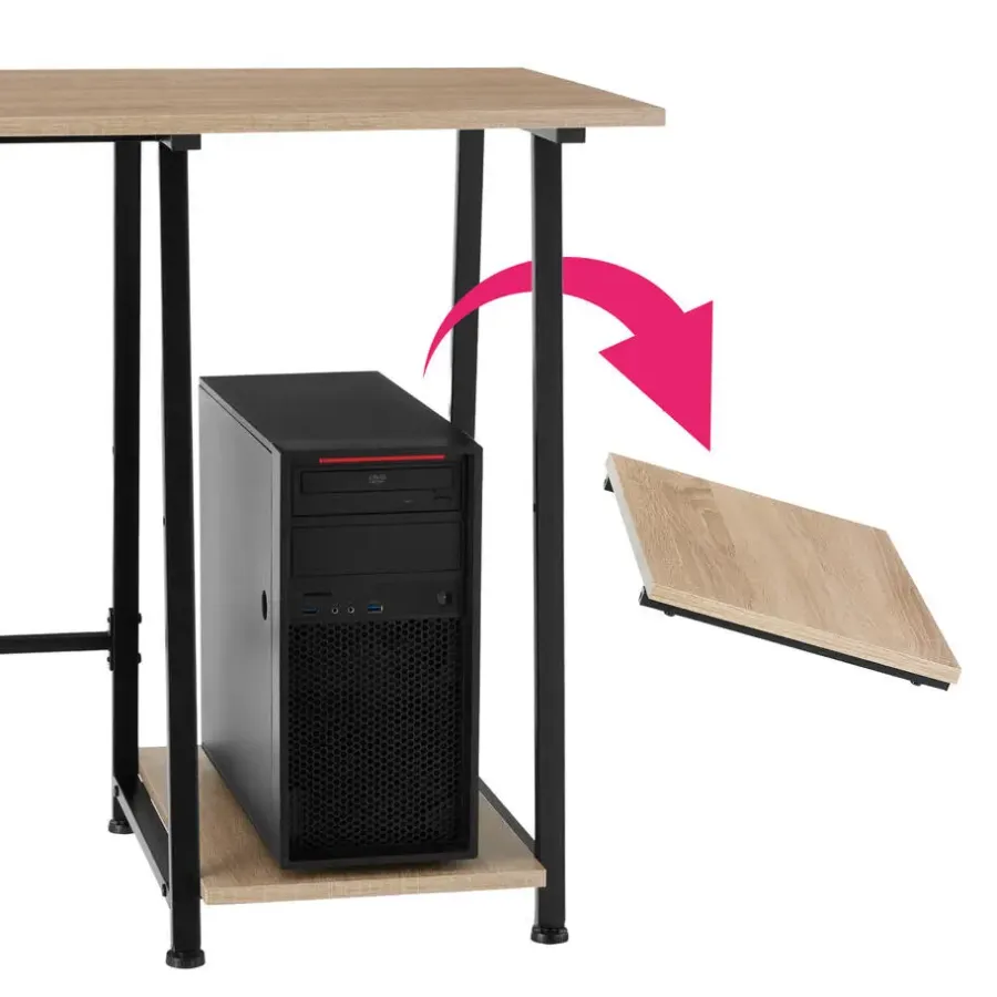 Bureaus-tectake Bureau Paisley 120x50x73,5cm, Industrieel Licht Hout, Eiken Sonoma