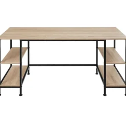 Bureaus-tectake Bureau Stoke 137x55x75cm, Industrieel Licht Hout, Eiken Sonoma