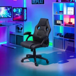 Gamestoelen-tectake Bureaustoel Mike, Zwart