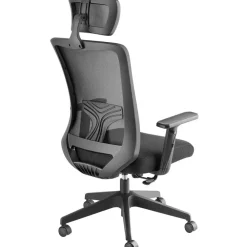 Bureaustoelen|Bureaustoelen-tectake Bureaustoel Phoibe ergonomisch met verstelbare hoofdsteun, Zwart