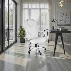 Bureaustoelen|Bureaustoelen-tectake Bureaustoel Zulu, Wit