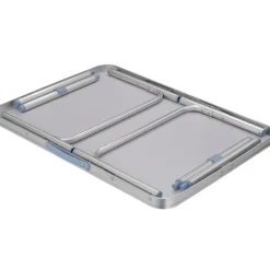 tectake Campingtafel opvouwbaar van aluminium 75x55x68cm, Grijs