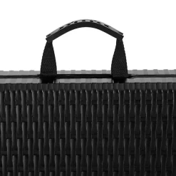 tectake Campingtafelset Vani inklapbaar in wicker-look, Zwart-wicker Look
