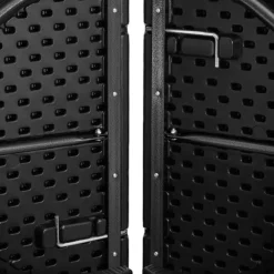 tectake Campingtafelset Vani inklapbaar in wicker-look, Zwart-wicker Look