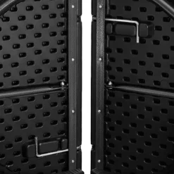 tectake Campingtafelset Vani inklapbaar in wicker-look, Zwart-wicker Look