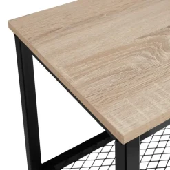 Sidetables-tectake Consoletafel Bristol 100x30x81cm, Industrieel Licht Hout, Eiken Sonoma