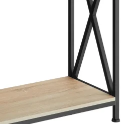 Sidetables-tectake Consoletafel Tacoma 100x35x80,5cm, Industrieel Licht Hout, Eiken Sonoma