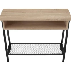 Sidetables-tectake Consoletafel Tralee 100x35x80,5cm, Industrieel Licht Hout, Eiken Sonoma