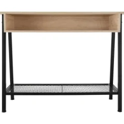 Sidetables-tectake Consoletafel Tralee 100x35x80,5cm, Industrieel Licht Hout, Eiken Sonoma