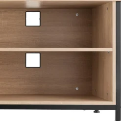 tectake Dressoir Navan 147x41x60,5cm, Industrieel Licht Hout, Eiken Sonoma
