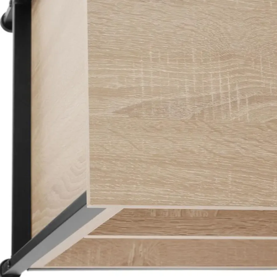 tectake Dressoir Navan 147x41x60,5cm, Industrieel Licht Hout, Eiken Sonoma
