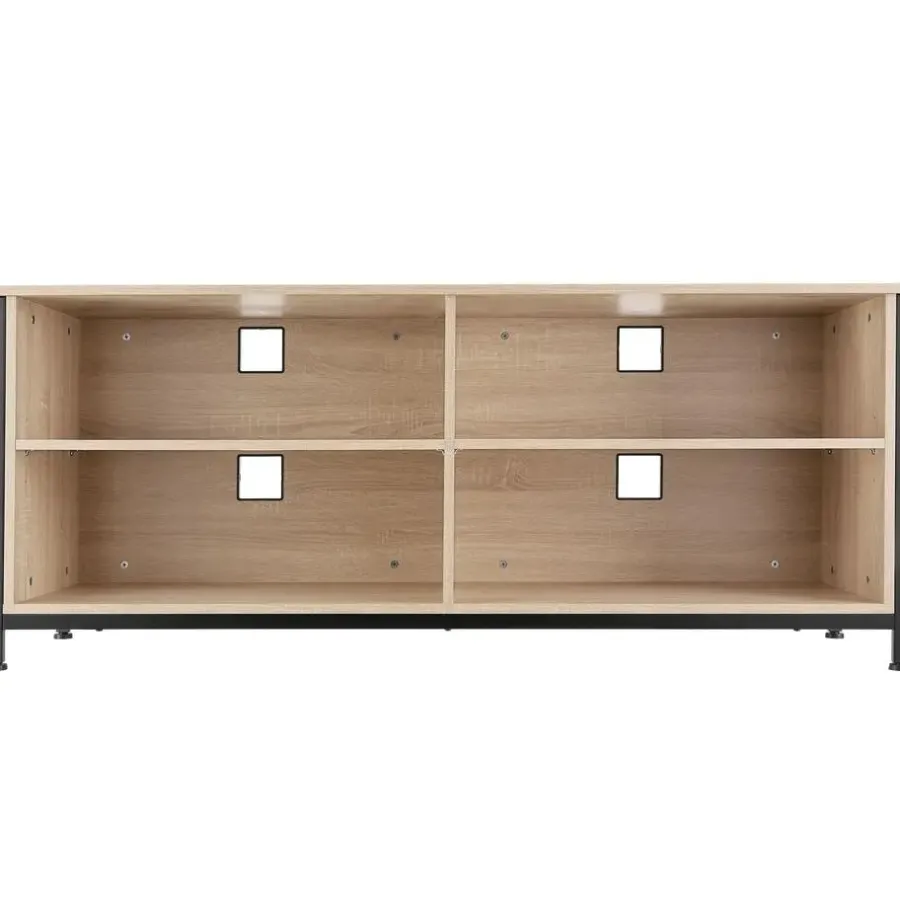 tectake Dressoir Navan 147x41x60,5cm, Industrieel Licht Hout, Eiken Sonoma