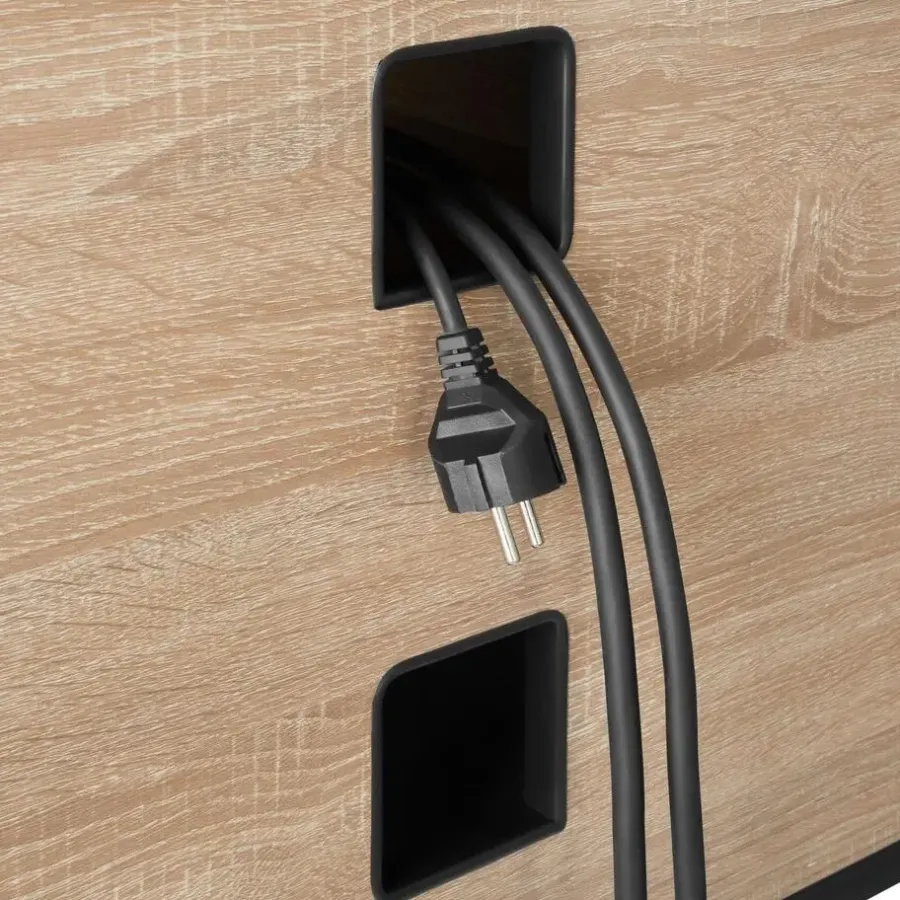 tectake Dressoir Navan 147x41x60,5cm, Industrieel Licht Hout, Eiken Sonoma