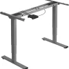 tectake ® Elektrisch In Hoogte Verstelbaar Bureau - Metalen Frame - Grijs