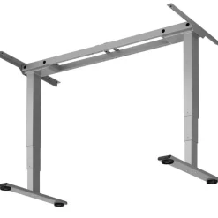 tectake ® Elektrisch In Hoogte Verstelbaar Bureau - Metalen Frame - Grijs
